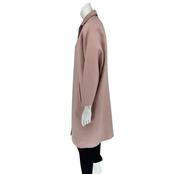 Prada Blush Pink Alpaca-Blend Cocoon Coat – Size IT 36